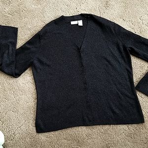 Silk blend black sparkly sweater sz XL